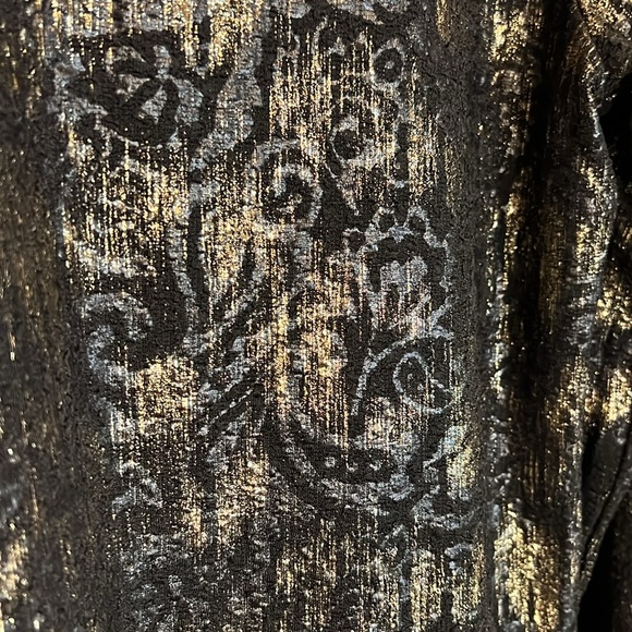 Bobeau Women’s Size Small Open Gold On Black Blazer Jacket - Picture 3 of 10